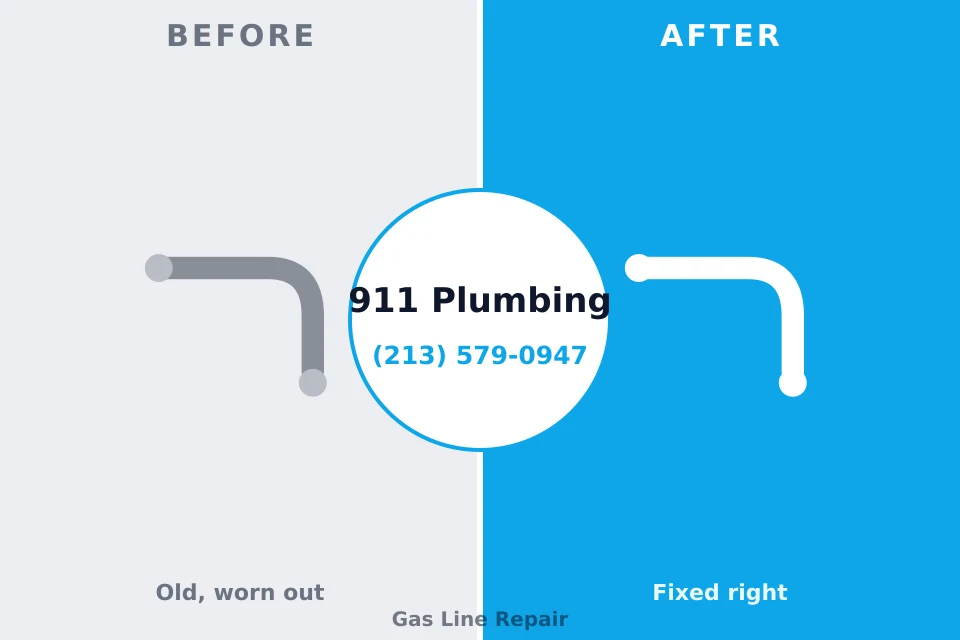Before and after: plumbing repair Yaphank, NY
